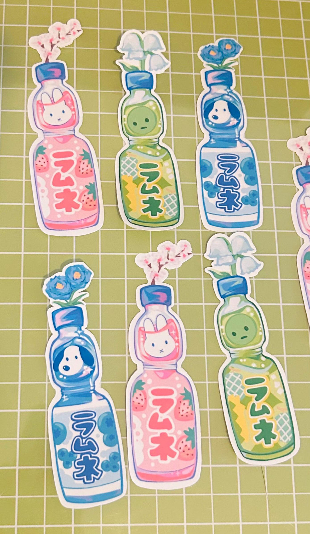Smisky,Snoopie,Bunny ramune stickers