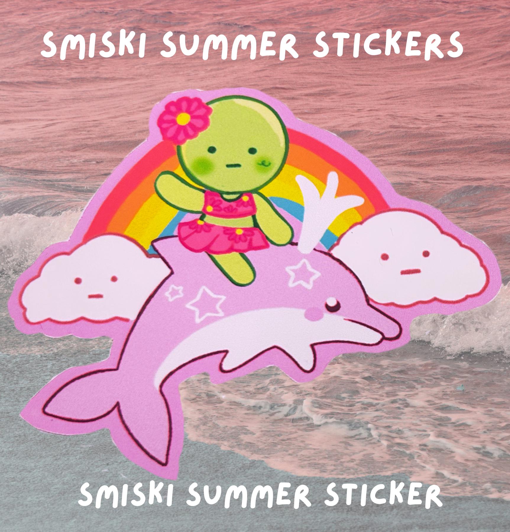 Smiski Summer Diecut stickers | vinyl Water proof glossy finish