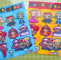 Yellow Super Gachi Sticker Sheet: Glossy Vinyl Waterproof Decals