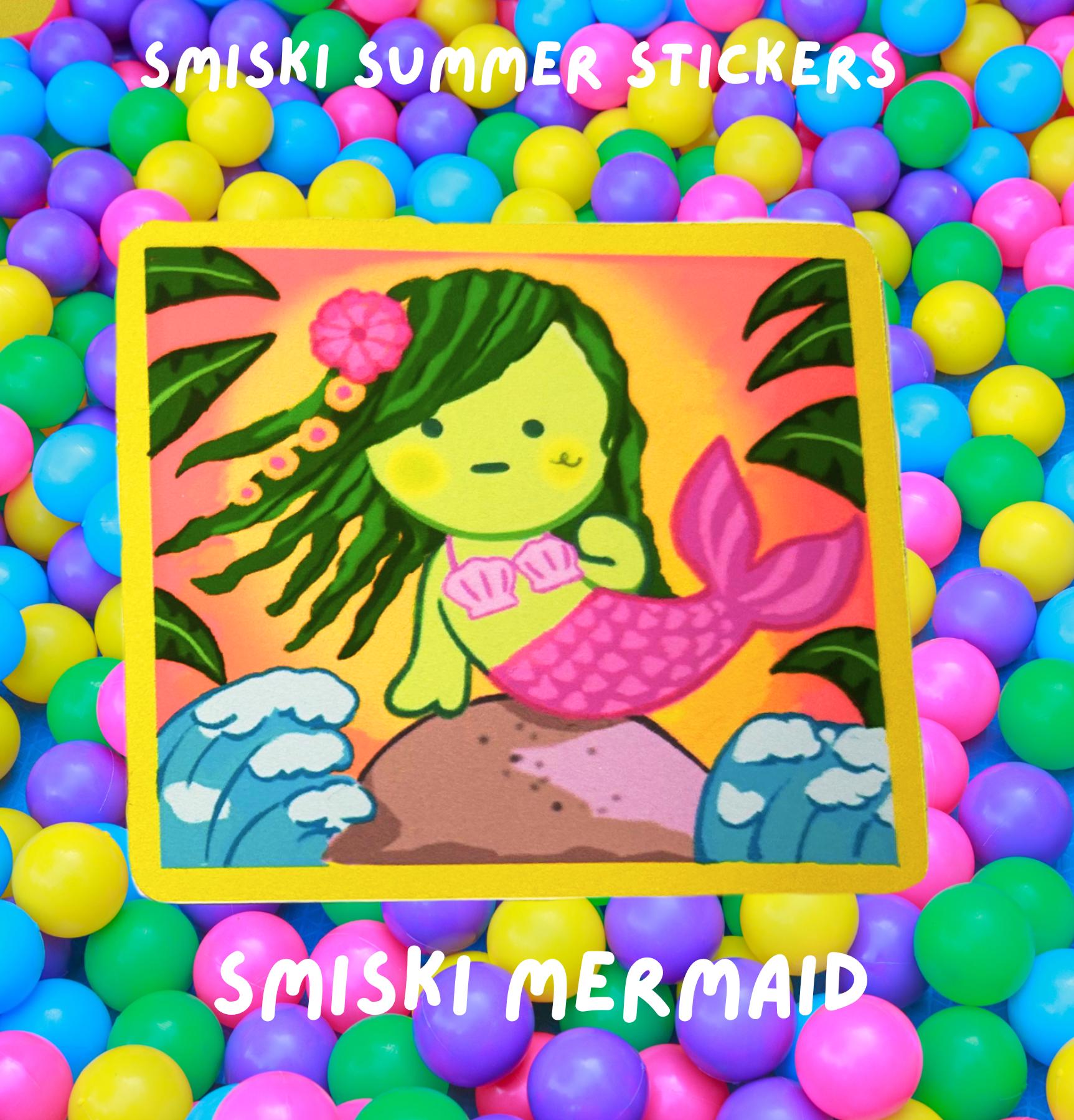 Smiski Summer Diecut stickers | vinyl Water proof glossy finish