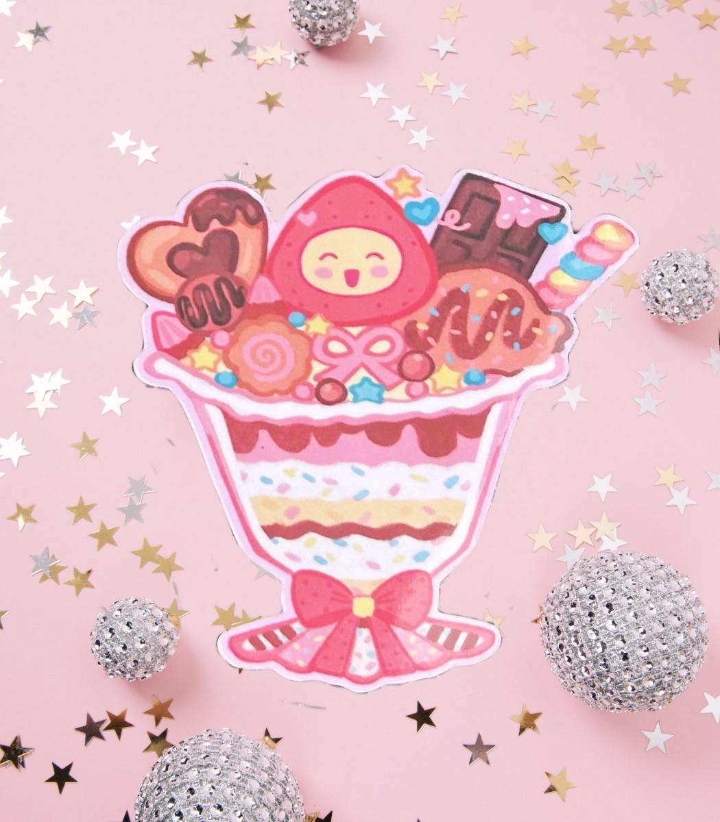 Digital Friend Party Parfaits Stickers