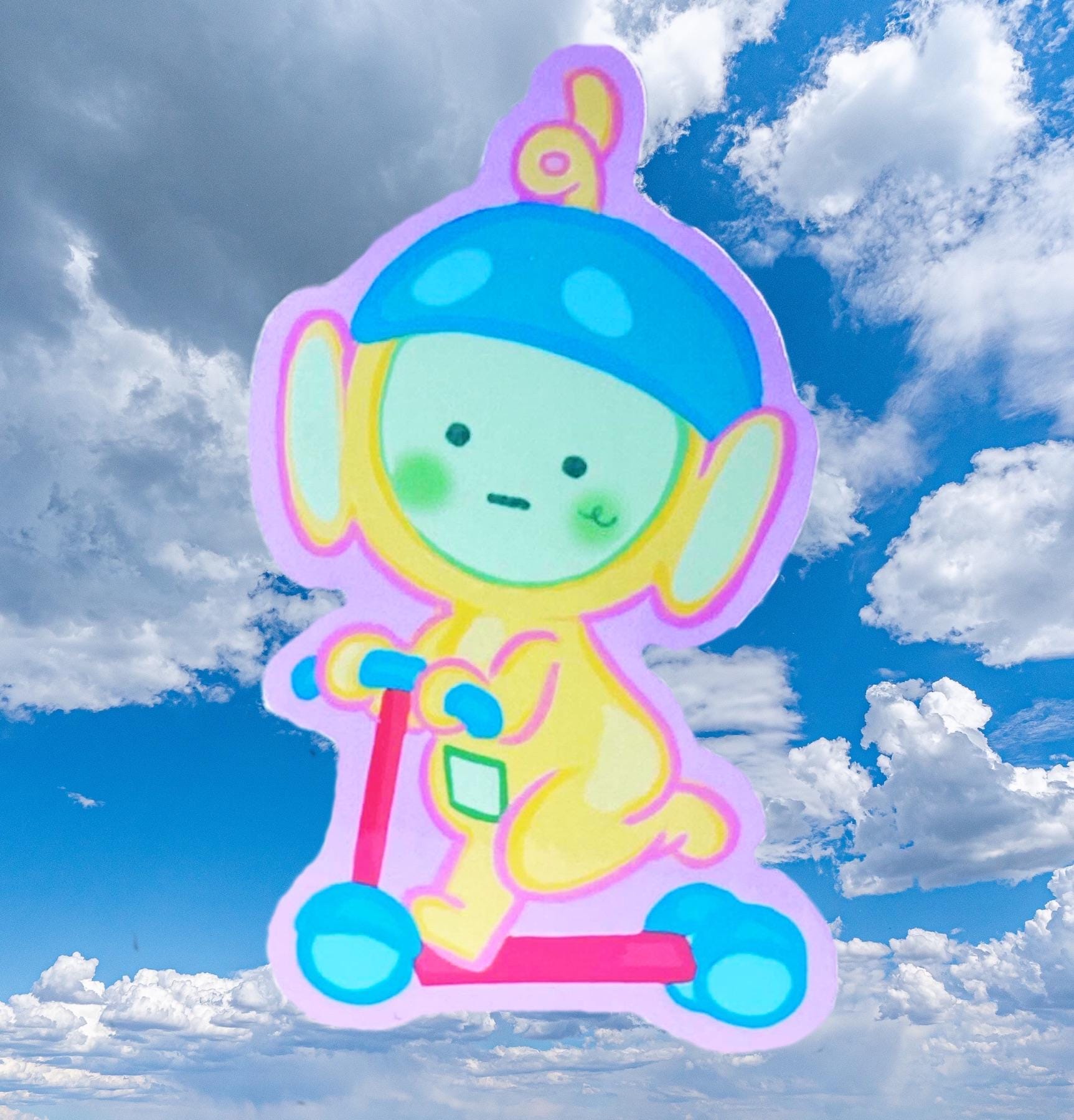 Smisky Teletubbi Stickers vinyl and Water proof glossy finish