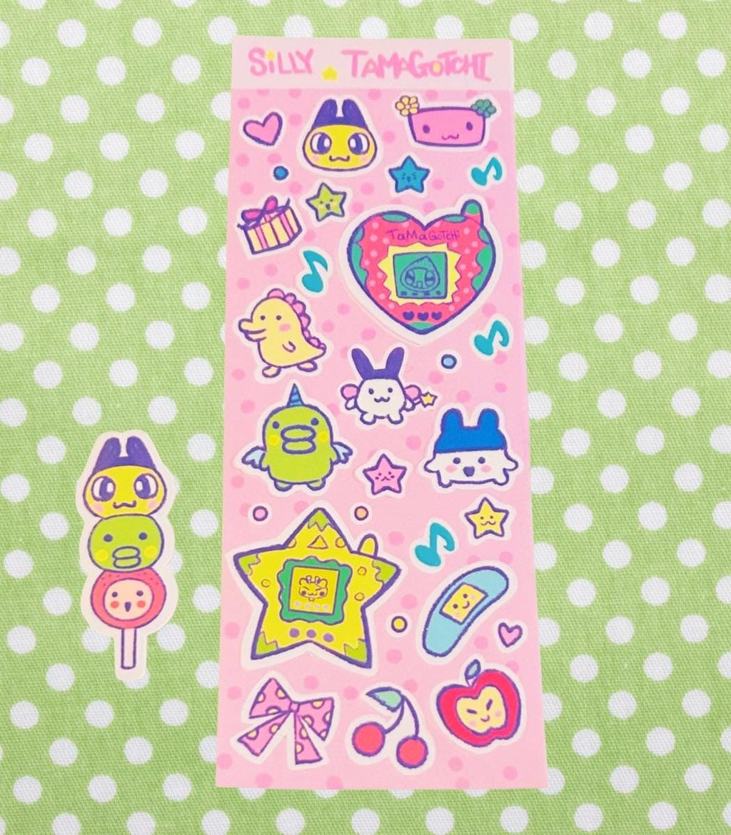 Silly Digital Friends Sticker Sheet