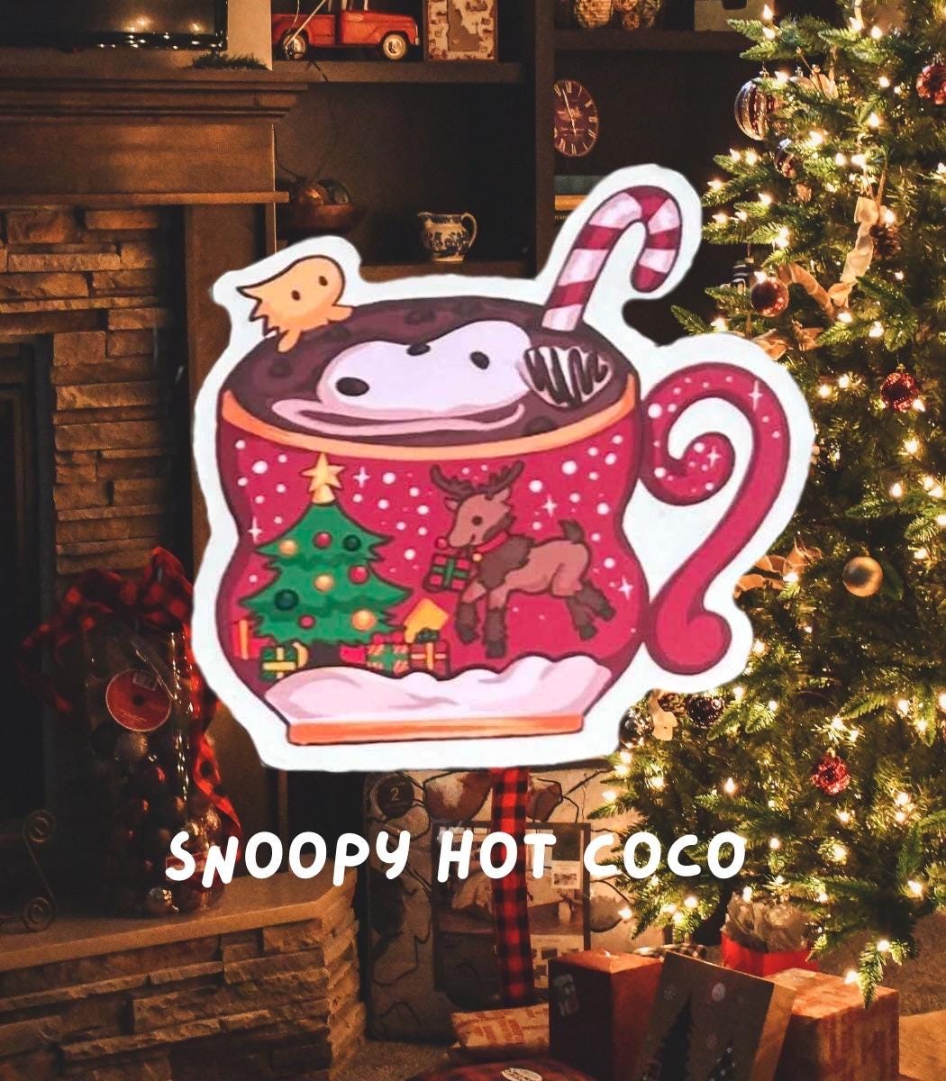 Christmas Trinket stickers, Smisky, Bunny , puppy. vinyl Water proof glossy finish
