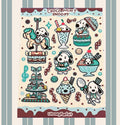 Choco Mint Snoopie Sticker Sheet: Glossy Vinyl Waterproof Decals