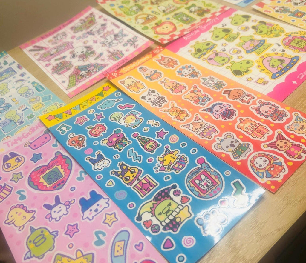 Clowny Digital Friends Sticker Sheet