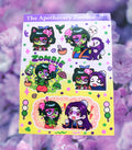 Zombie Apothecary Sticker Sheet: Glossy Vinyl Waterproof Decals