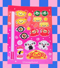 Monkey Bento Box Sticker Sheet : Glossy Waterproof Vinyl