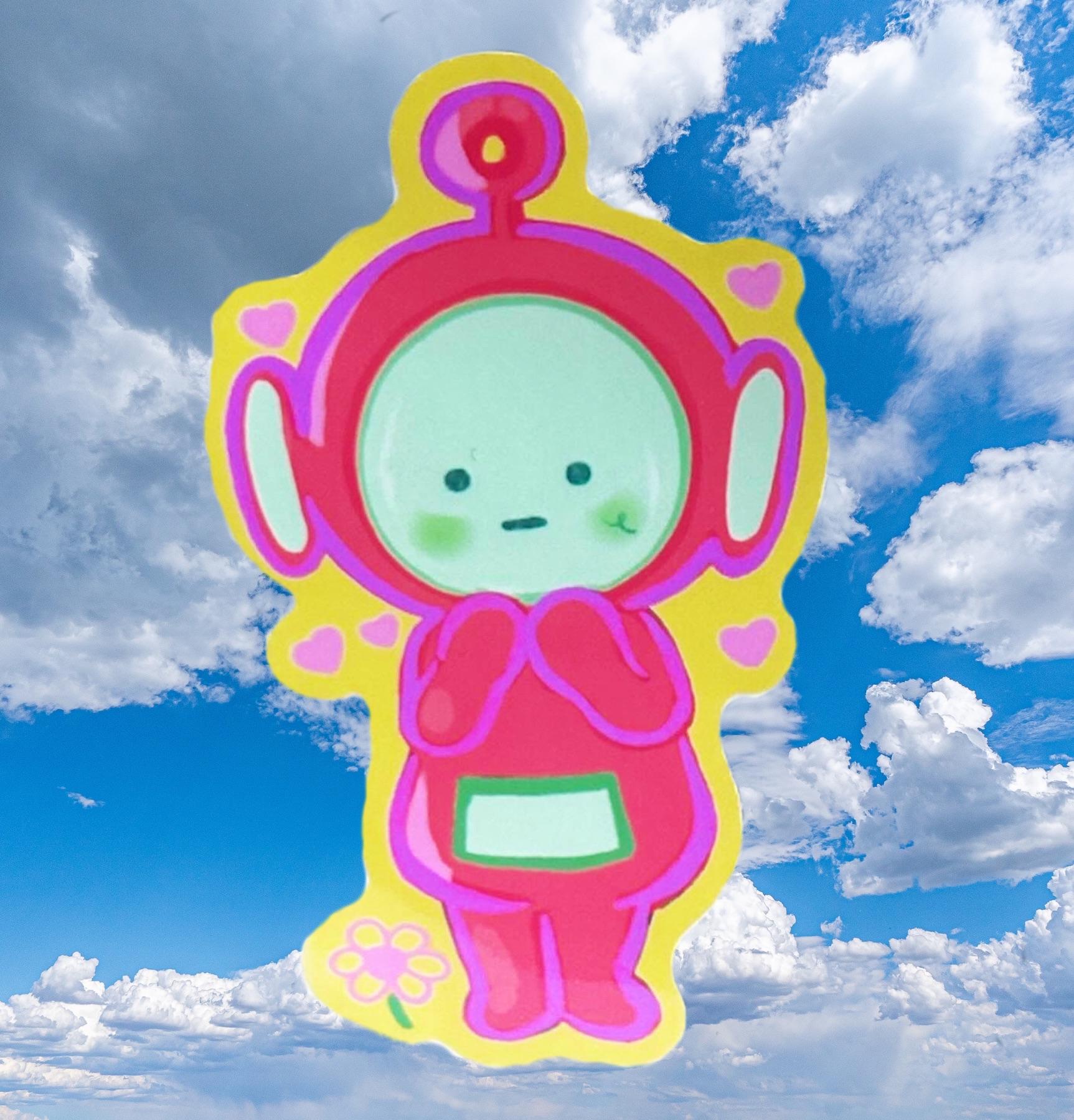 Smisky Teletubbi Stickers vinyl and Water proof glossy finish