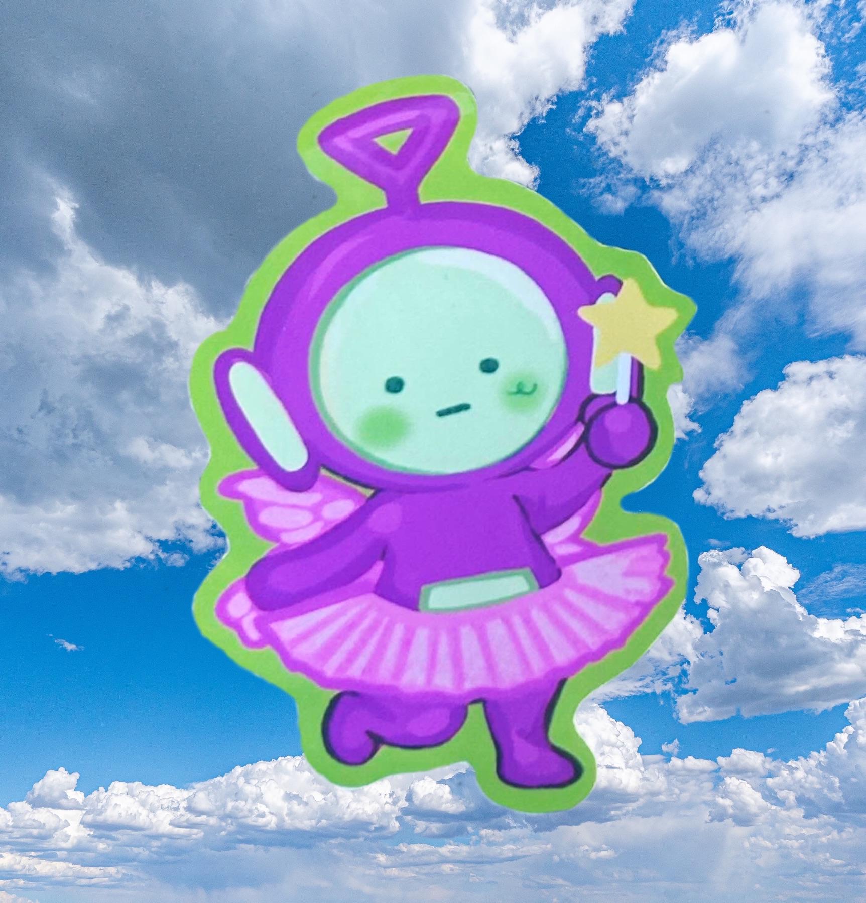 Smisky Teletubbi Stickers vinyl and Water proof glossy finish