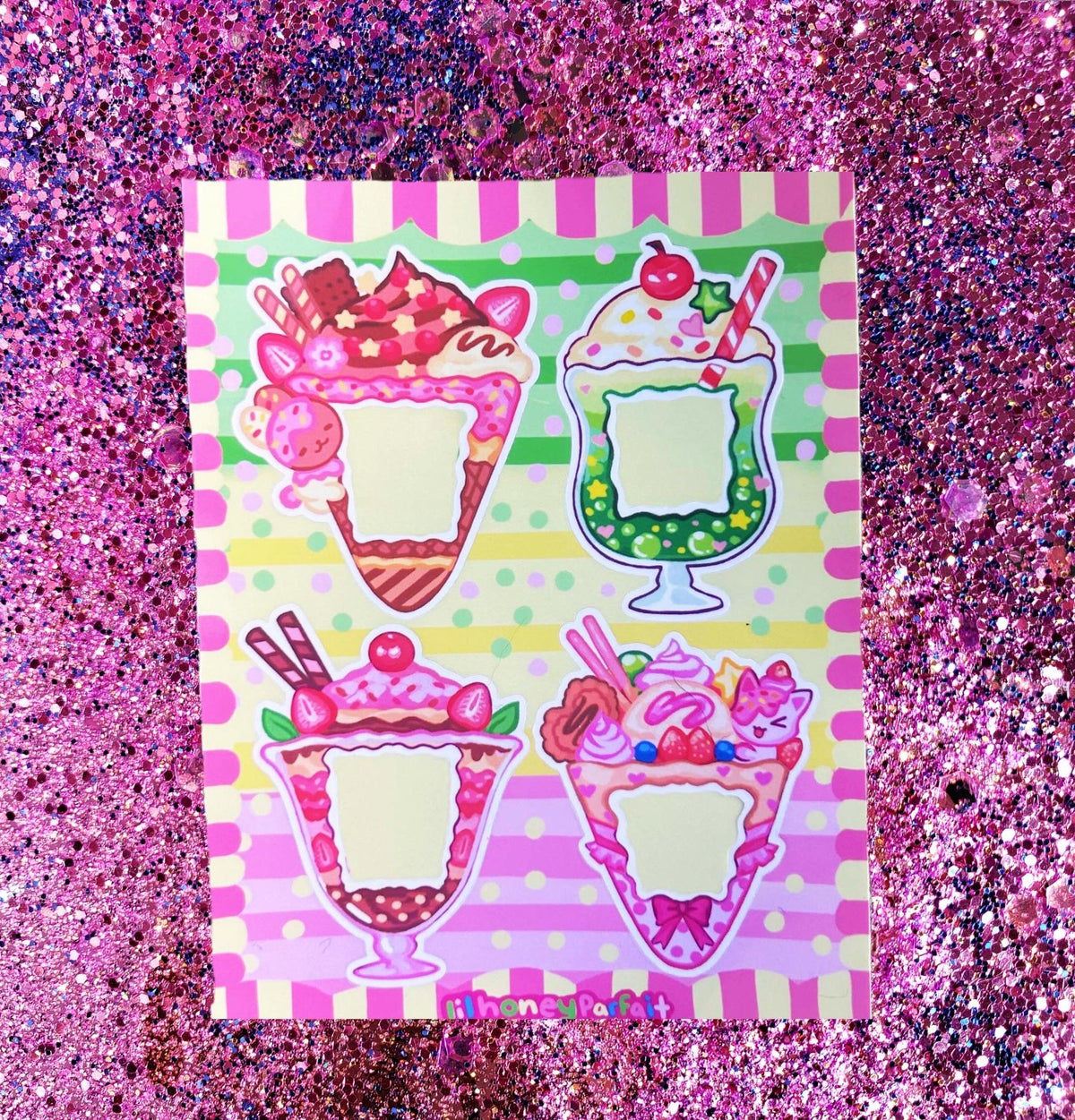 Desert Frames Sticker Sheet: Glossy Waterproof Vinyl Decals