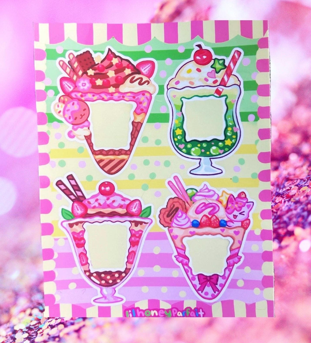 Desert Frames Sticker Sheet: Glossy Waterproof Vinyl Decals