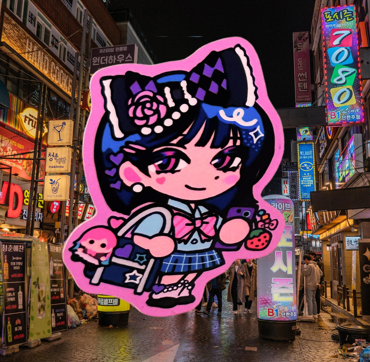 Alien Star Gyaru Die cut sticker. Waterproof Vinyl