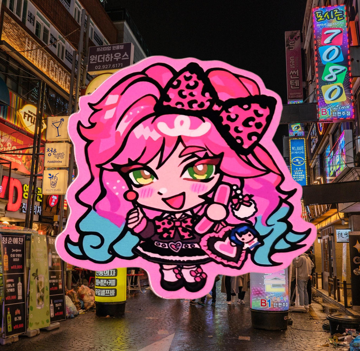 Alien Star Gyaru Die cut sticker. Waterproof Vinyl