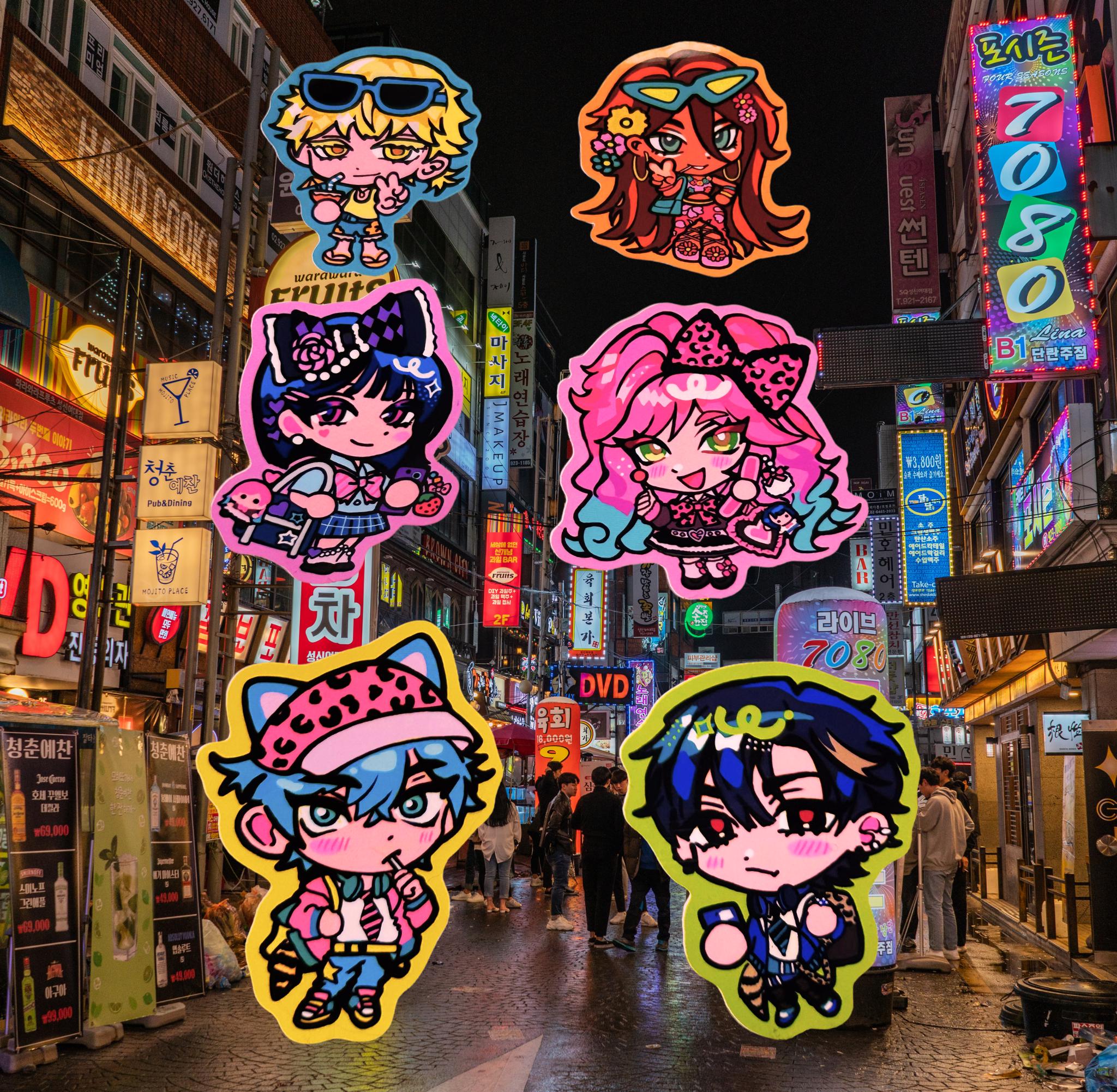 Alien Star Gyaru Die cut sticker. Waterproof Vinyl