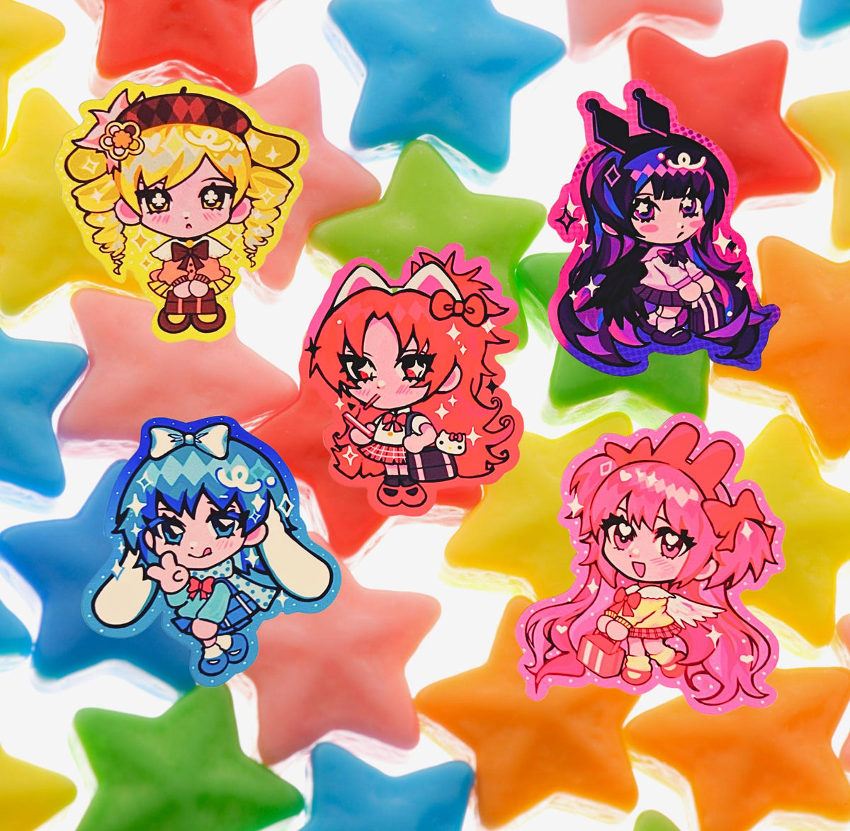 Magical Anime Stickers vinyl Water proof glossy finish