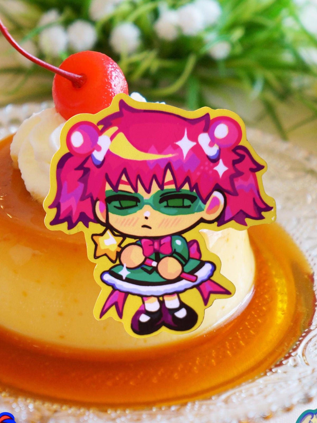 Cute Magical girl Waterproof glossy Die cut stickers