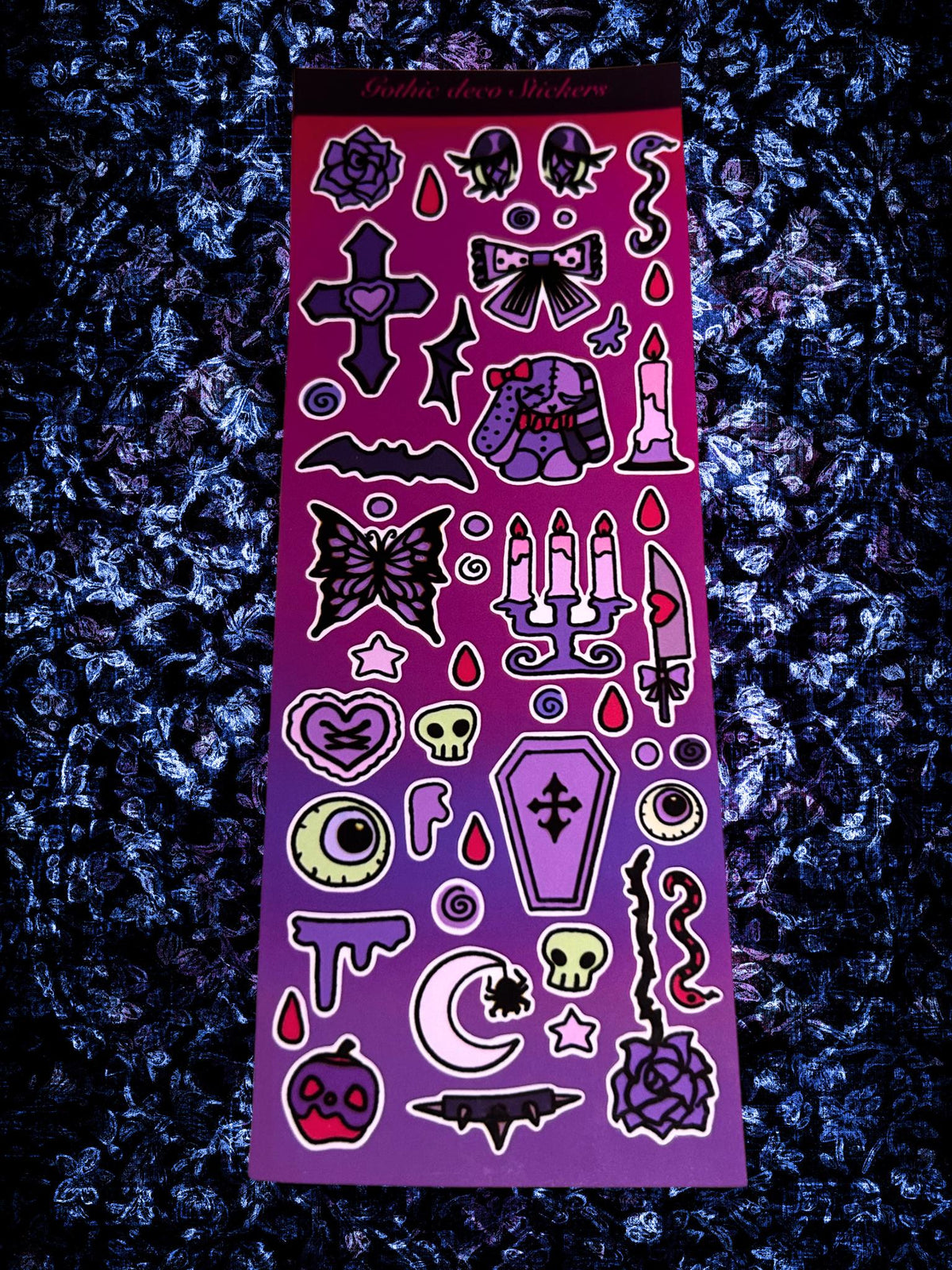 Spooky Gothic Decora Sticker sheet | Waterproof vinyl/ scratch resistant
