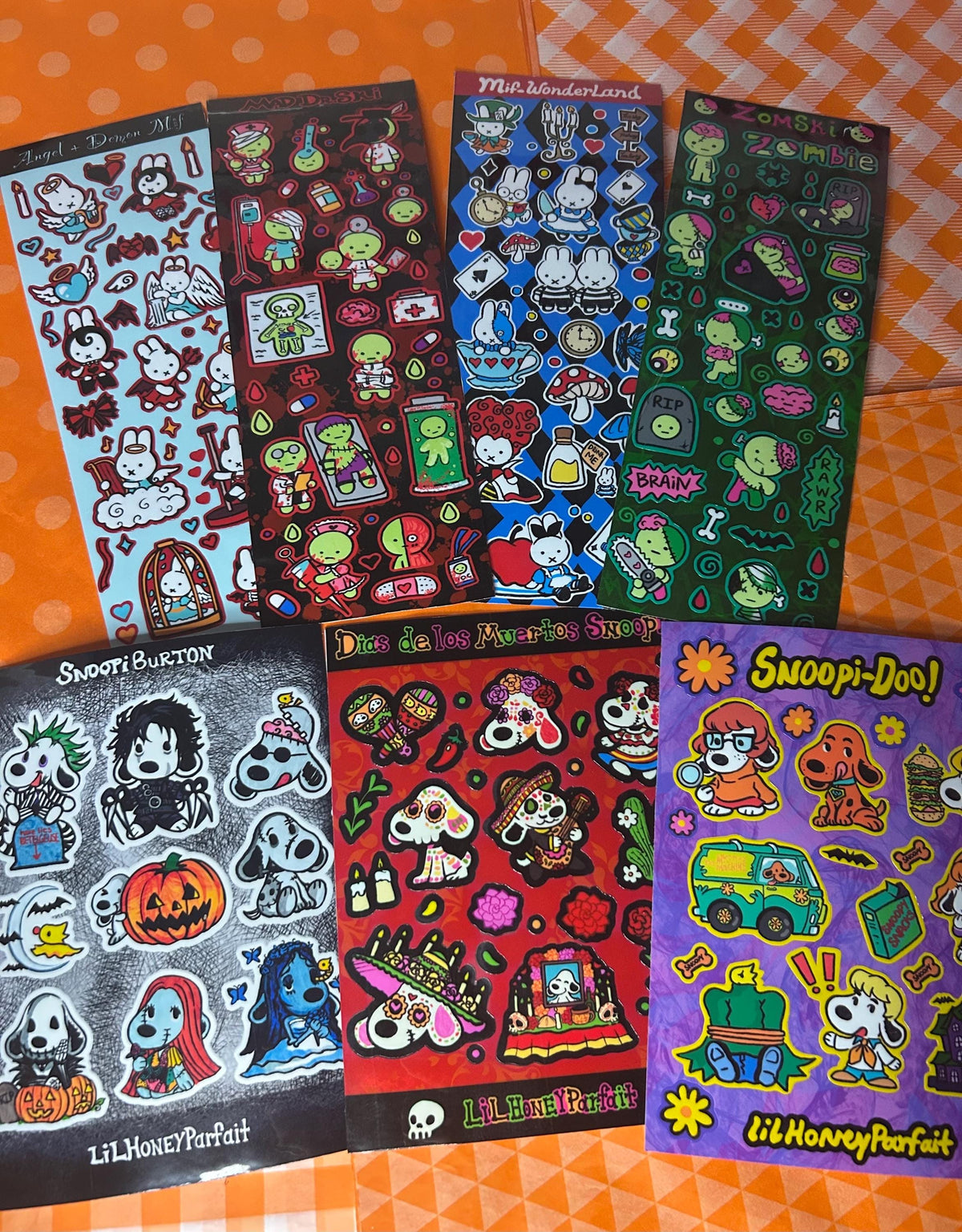 Zombie Smiski Sticker Sheet: Glossy Vinyl Waterproof Decals